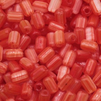 Perline occhi di gatto arancio striate barilotto 5x3 mm A++ quality conf. 10 GR 70 pz circa