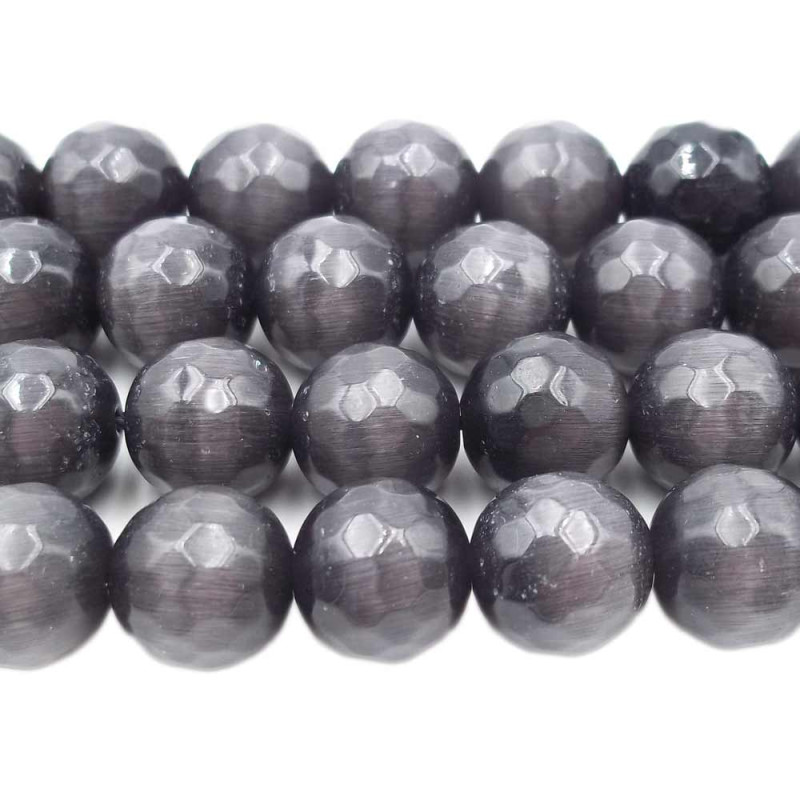 Occhi di gatto nero tondo sfac. 11.4 mm conf. 10 pz (Pk1517b) - pietreeminuterie.com