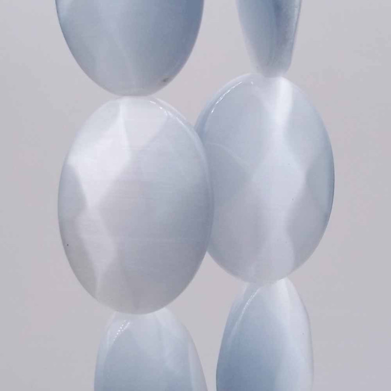 Occhi di gatto ovale grigie 18x13 mm pacco da 4 pezzi (occ18gg) - pietreeminuterie.com