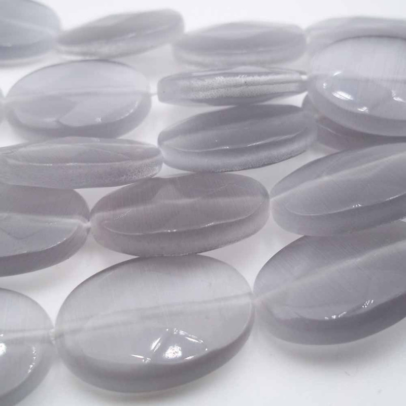 Occhi di gatto ovale grigio scuro 20x15 mm pacco da 4 pezzi (occ18gy) - pietreeminuterie.com