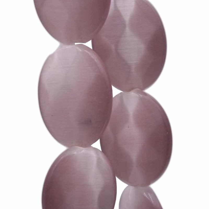 Occhi di gatto ovale rosa 18x13 mm pacco da 4 pezzi (occ18ro) - pietreeminuterie.com