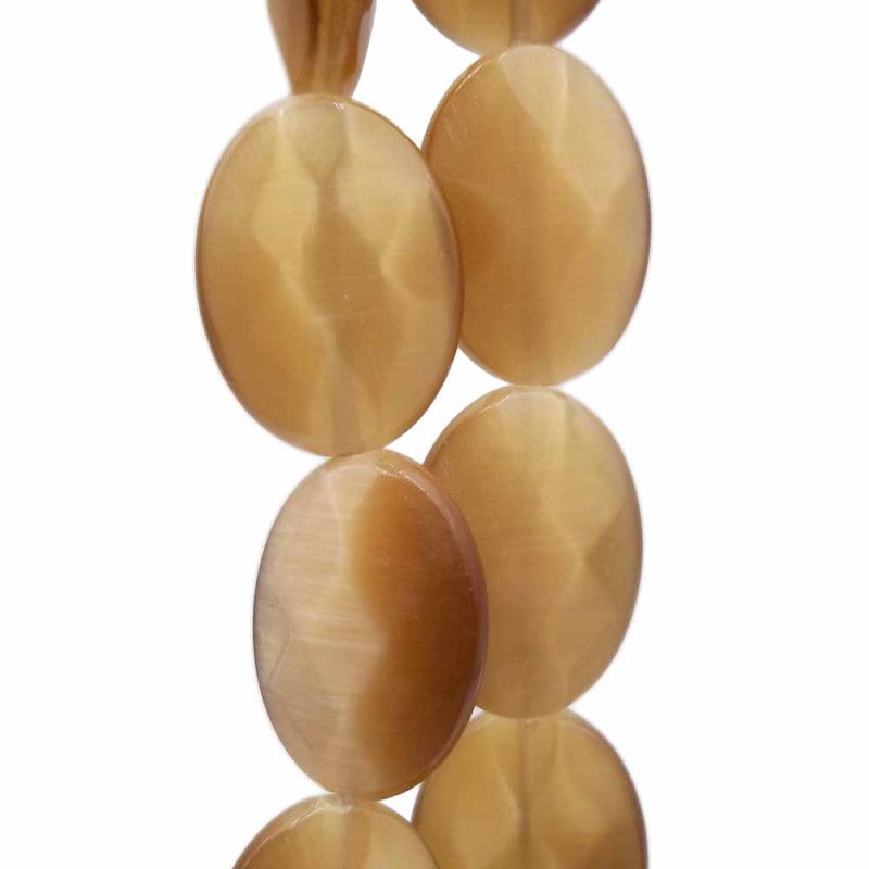 Occhi di gatto ovale verde oliva 18x13 mm pacco da 4 pezzi (occ18oli) - pietreeminuterie.com