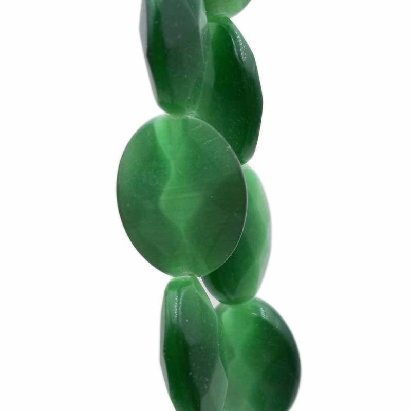 Occhi di gatto ovale verdi 18x13 mm pacco da 4 pezzi (occ18tt) - pietreeminuterie.com