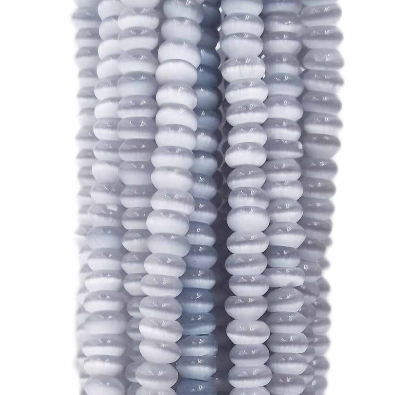 Occhi di gatto rondella grigio 4.3x2 mm filo 35/40 cm (vcw6) - pietreeminuterie.com