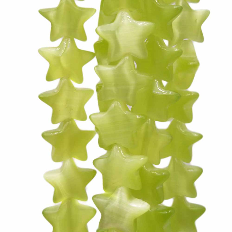 Stella occhi di gatto verde 10 mm pacco 10 pezzi (cxw1) - pietreeminuterie.com