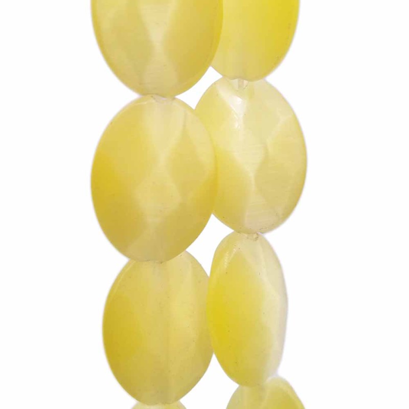 Occhi di gatto ovale giallo 18x13 mm pacco da 4 pezzi (occ181a) - pietreeminuterie.com