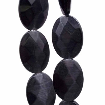 Occhi di gatto ovale nere 18x13 mm pacco da 4 pezzi Occhi di gatto ovale nere 18x13 mm pacco da 4 pezzi