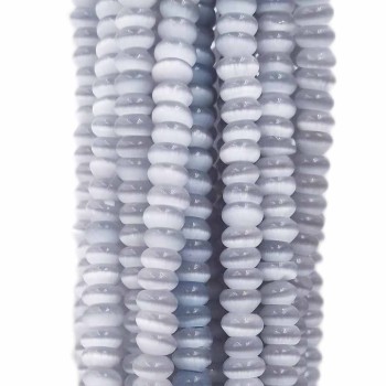 Occhi di gatto rondella grigio 4.3x2 mm filo 35/40 cm 