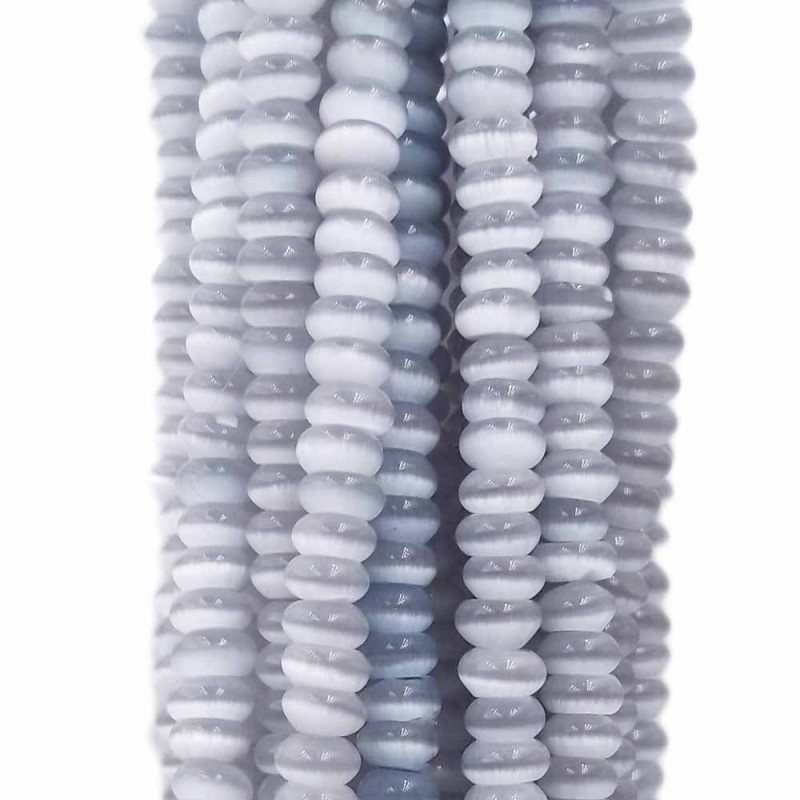 Occhi di gatto rondella grigio 4.3x2 mm filo 35/40 cm (vcw6) - pietreeminuterie.com