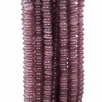 Occhi di gatto rondella viola 4.3x2 mm filo 35/40 cm Occhi di gatto rondella viola 4.3x2 mm filo 35/40 cm