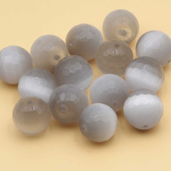 Occhi di gatto tonde sfac. grigie 15 mm conf. 6 pz Occhi di gatto tonde sfac. grigie 15 mm conf. 6 pz