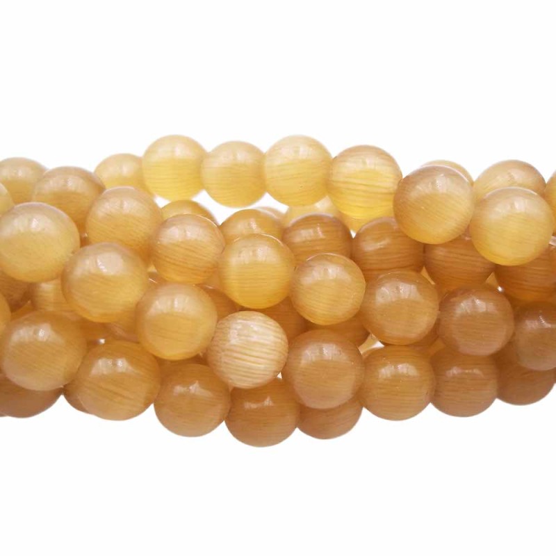 Occhi di gatto tondo liscio senape 6 mm filo 40 cm - x4w5 - pietreeminuterie.com Occhi di gatto tondo liscio senape 6 mm filo 40 cm (x4w5) - pietreeminuterie.com