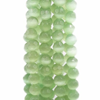 occhi di gatto verde tondo sfaccettato 6 mm filo 40 cm occhi di gatto verde tondo sfaccettato 6 mm filo 40 cm