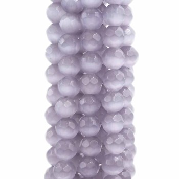 occhi di gatto viola tondo sfaccettato 6 mm filo 40 cm