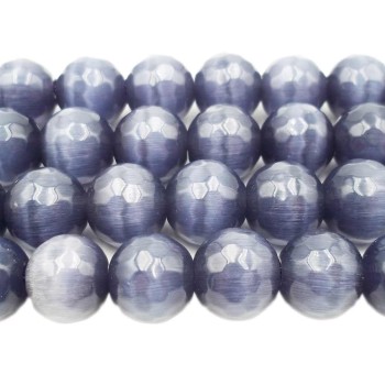 Occhio di gatto ametista sfac. 11.4 mm conf. 10pz Occhio di gatto ametista sfac. 11.4 mm conf. 10pz