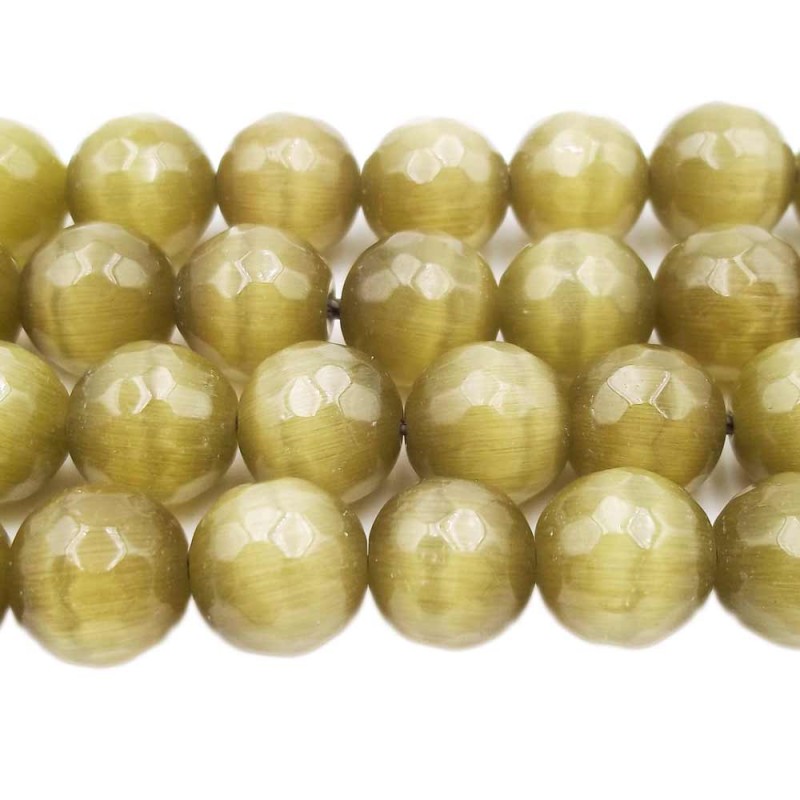 Occhio di gatto verde sfac. 11.4 mm conf. 10 pz (Pk1516) - pietreeminuterie.com
