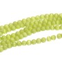 Perline occhi di gatto tonde lisce verdi 6 mm filo 40 cm