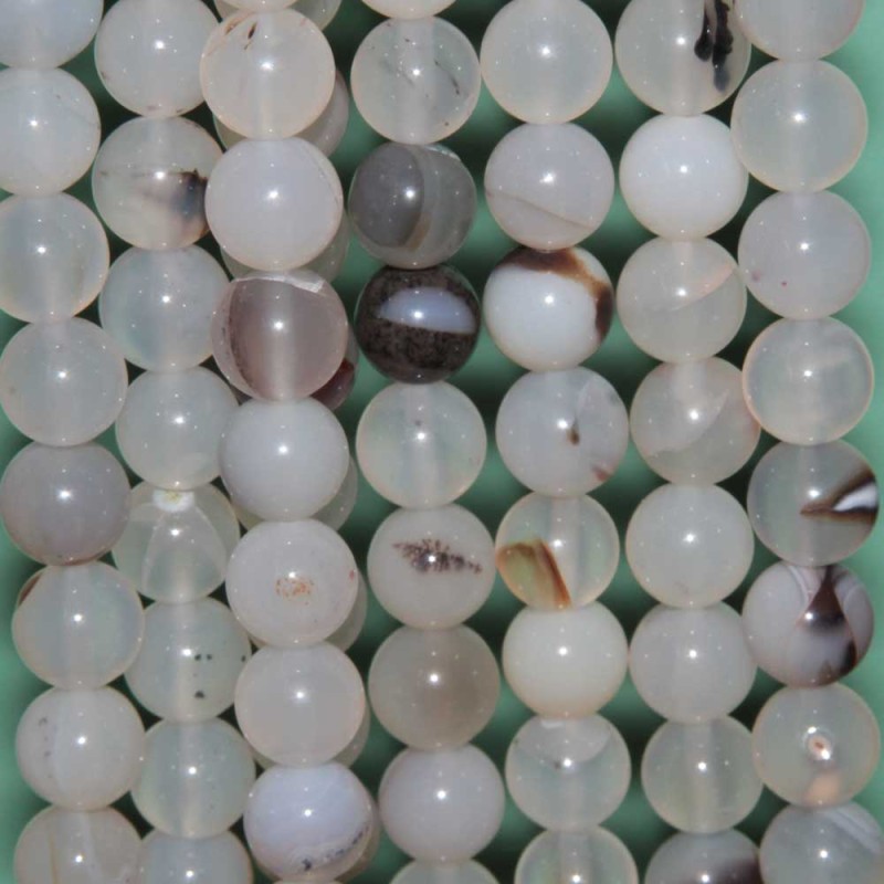 Agata grigia rutilata tonda liscia 10 mm filo 40 cm - grey-p09 - pietreeminuterie.com Agata grigia rutilata tonda liscia 10 mm filo 40 cm (grey-p09) - pietreeminuterie.com