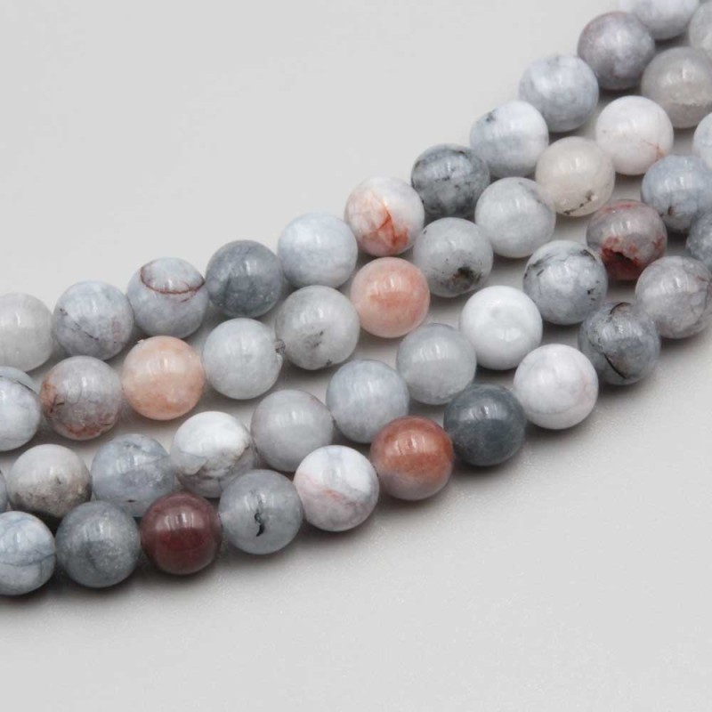 Agata grigia marmorizzata 8 mm filo 40 cm - gre-mpa5 - pietreeminuterie.com Agata grigia marmorizzata 8 mm filo 40 cm (gre-mpa5) - pietreeminuterie.com