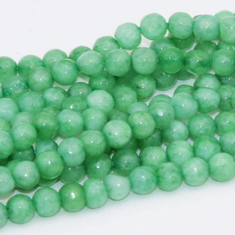 Avventurina sfacettata 6 mm filo 40 cm (off-003) - pietreeminuterie.com