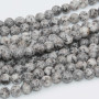 Diaspro grigio rutilato tondo sfacc. 8 mm filo 40 cm