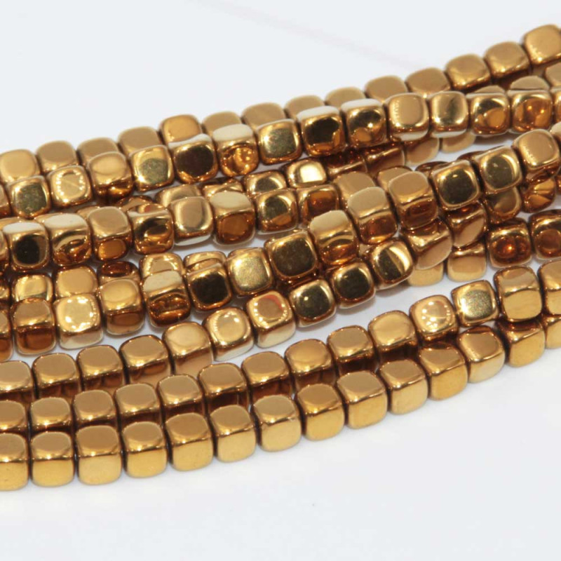 Ematite pepite oro 4 mm filo 40 cm (offe-0045) - pietreeminuterie.com