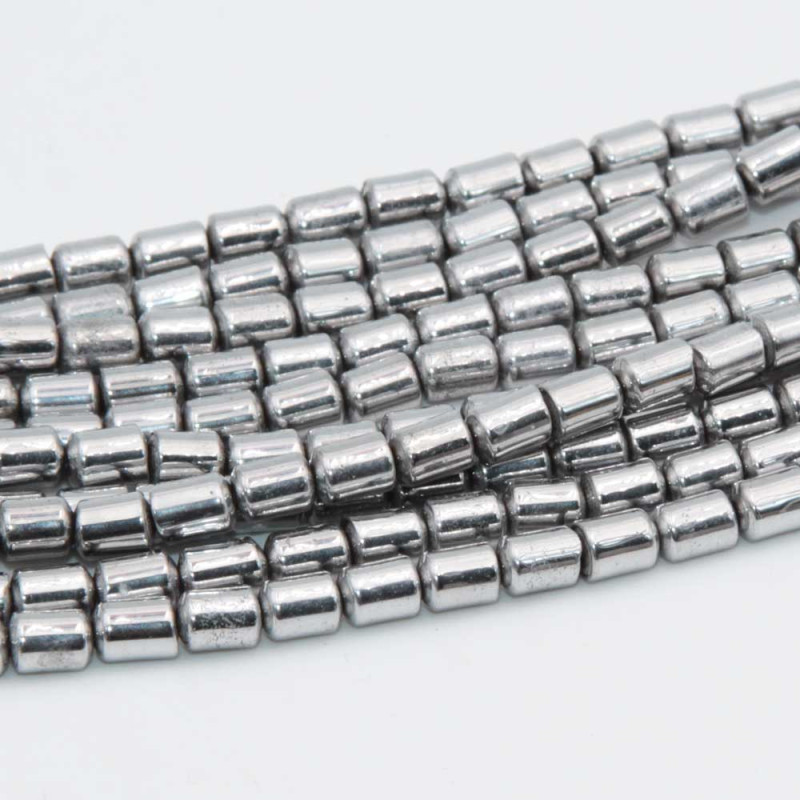 Ematite tubicino 5x4 mm filo 40 cm (ing-0001) - pietreeminuterie.com