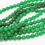 Agata verde scuro tonda liscia 10 mm filo 40 cm