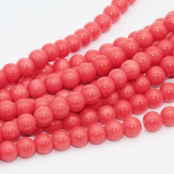 Agta rosa sint. tonda liscia 6 mm filo 40 cm