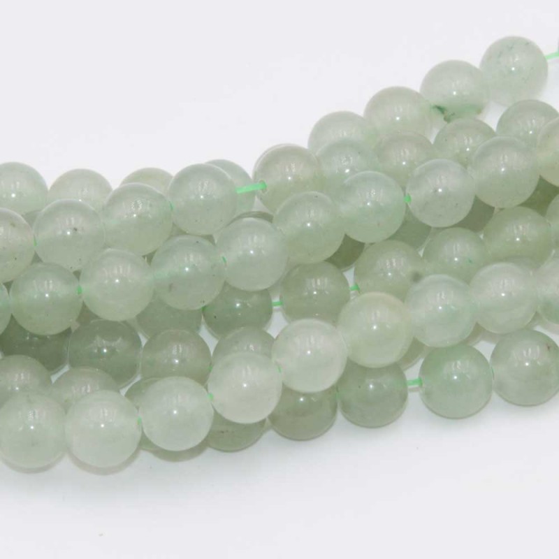 Avventurina tonda liscia 8 mm filo 40 cm (off-0013) - pietreeminuterie.com