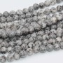 Diaspro grigio rutilato tondo sfacc. 8 mm filo 40 cm