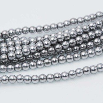 Ematite tonda liscia 4 mm filo 40 cm Ematite tonda liscia 4 mm filo 40 cm