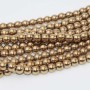 Ematite tonda liscia oro 6 mm filo 40 cm