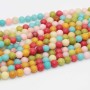 Pietre dure miste tonde colorate 8 mm filo 40 cm