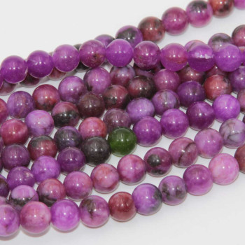 Agata viola tonda liscia 8 mm filo 40 m