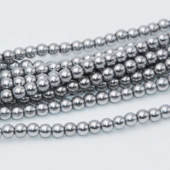 Ematite tonda liscia 4 mm filo 40 cm