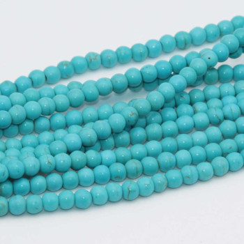 Turchese tondo liscio 4 mm filo 40 m