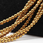 Ematite tonda liscia oro 4 mm filo 40 cm