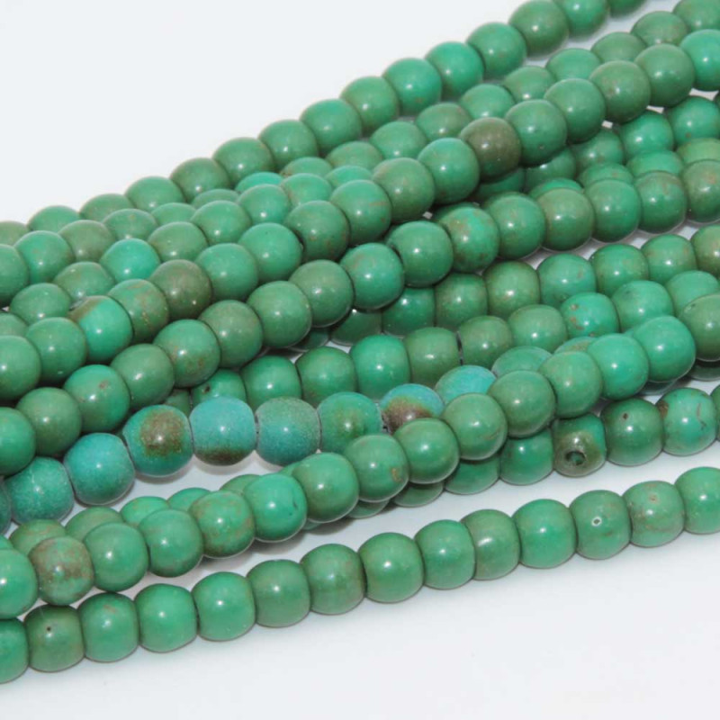 Turchese africano barilotto 5x4 mm filo 40 cm (off-005) - pietreeminuterie.com