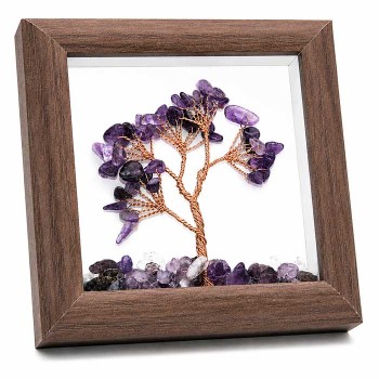 Cornice in legno albero ametista 12x12 cm  conf. 1 pz