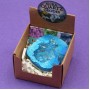 Drusa agata azzurra 40 mm circa con cofanetto conf. 1 pz