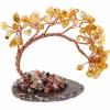 Albero curvo con pietre dure di quarzo citrino 10x9 cm conf. 1 pz Albero curvo con pietre dure di quarzo citrino 10x9 cm conf. 1 pz