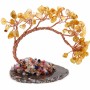 Albero curvo con pietre dure di quarzo citrino 10x9 cm conf. 1 pz