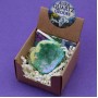 Drusa agata verde 40 mm circa con cofanetto conf. 1 pz