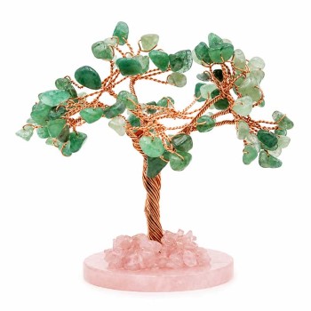 Albero con pietre dure di avventurina verde 9 cm circa conf. 1 pz