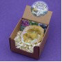 Drusa agata gialla 40 mm circa con cofanetto conf. 1 pz