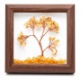 Cornice in legno albero Giada gialla 12x12 cm  conf. 1 pz
