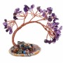 Albero curvo con pietre dure di ametista 10x9 cm conf. 1 pz