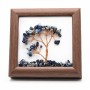 Cornice in legno albero lapislazzuli 12x12 cm  conf. 1 pz