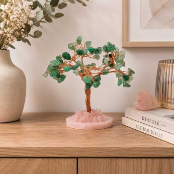 Albero con pietre dure di avventurina verde 9 cm circa conf. 1 pz Albero con pietre dure di avventurina verde 9 cm circa conf. 1 pz
